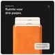 Rosso Avanti Alcantara Wallet MagSafe Kaarthouder / Pasjeshouder Oranje afbeelding 4