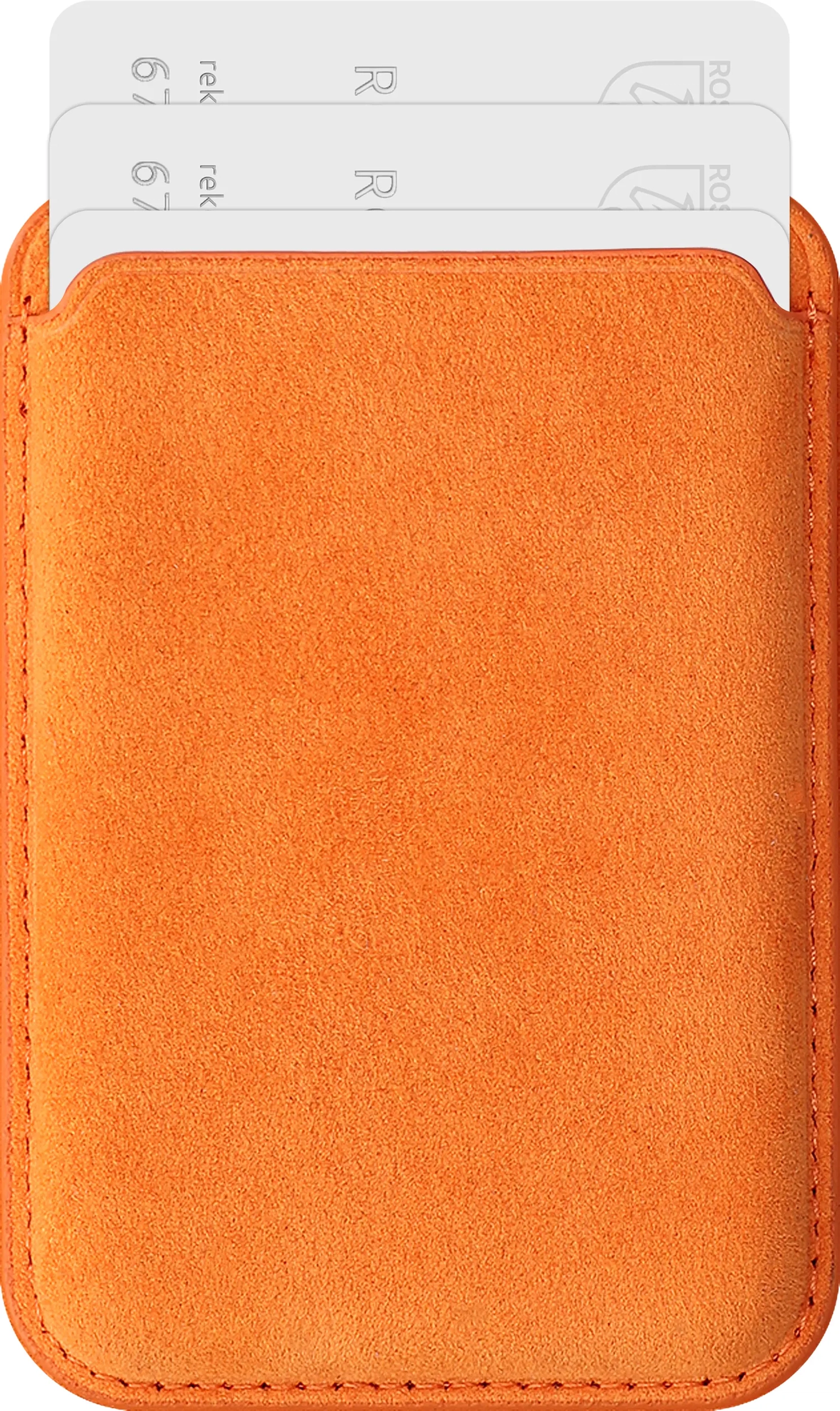 Rosso Avanti Alcantara Wallet MagSafe Kaarthouder / Pasjeshouder Oranje afbeelding 1