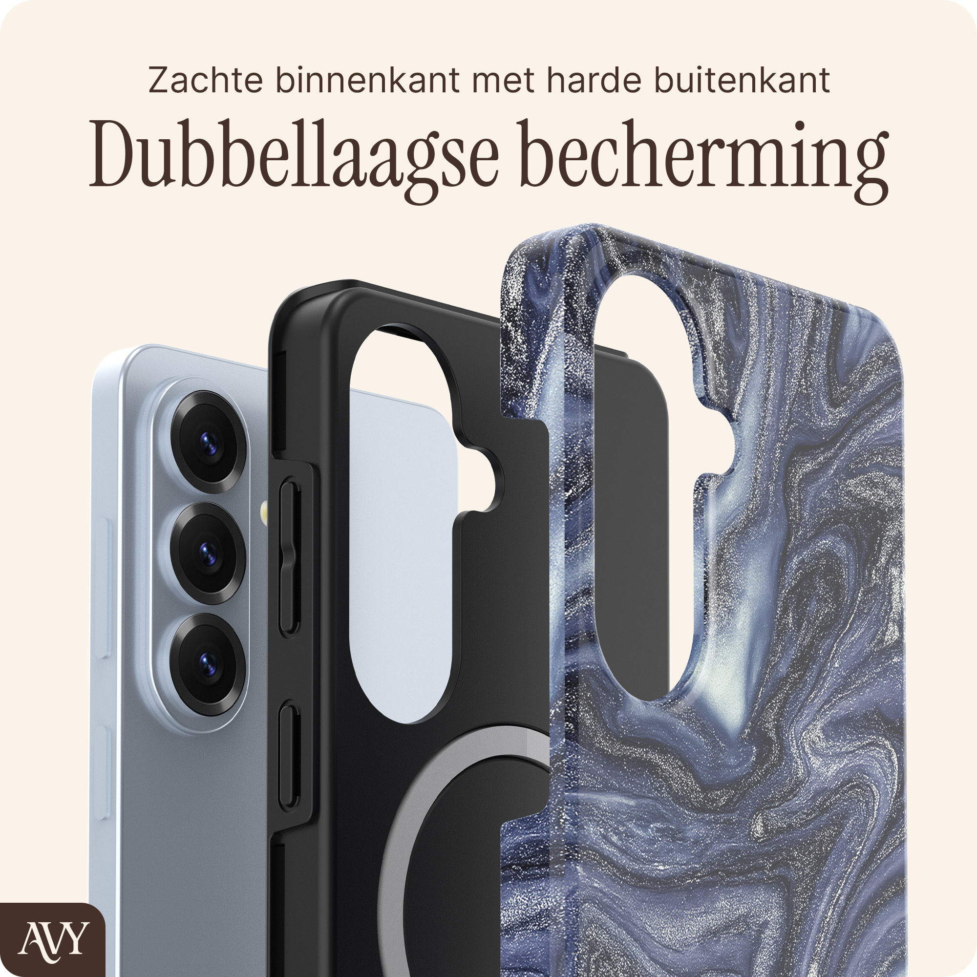 AVY Samsung Galaxy S26 Hoesje MagSafe Back Cover Obscura Blue afbeelding 6
