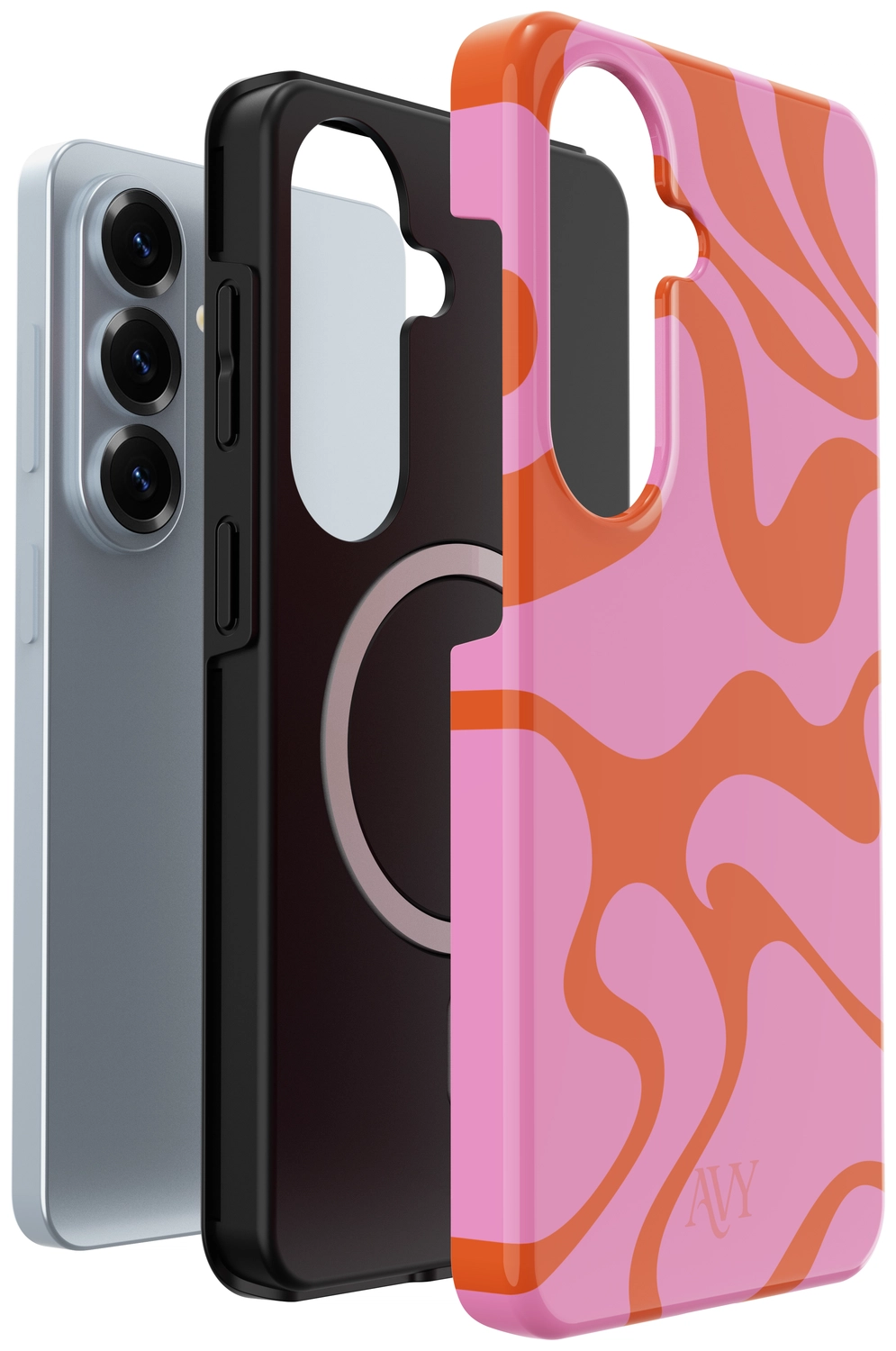 AVY Samsung Galaxy S26 Hoesje MagSafe Back Cover Rosé Twist afbeelding 9