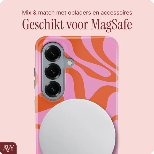 AVY Samsung Galaxy S26 Hoesje MagSafe Back Cover Rosé Twist afbeelding 6