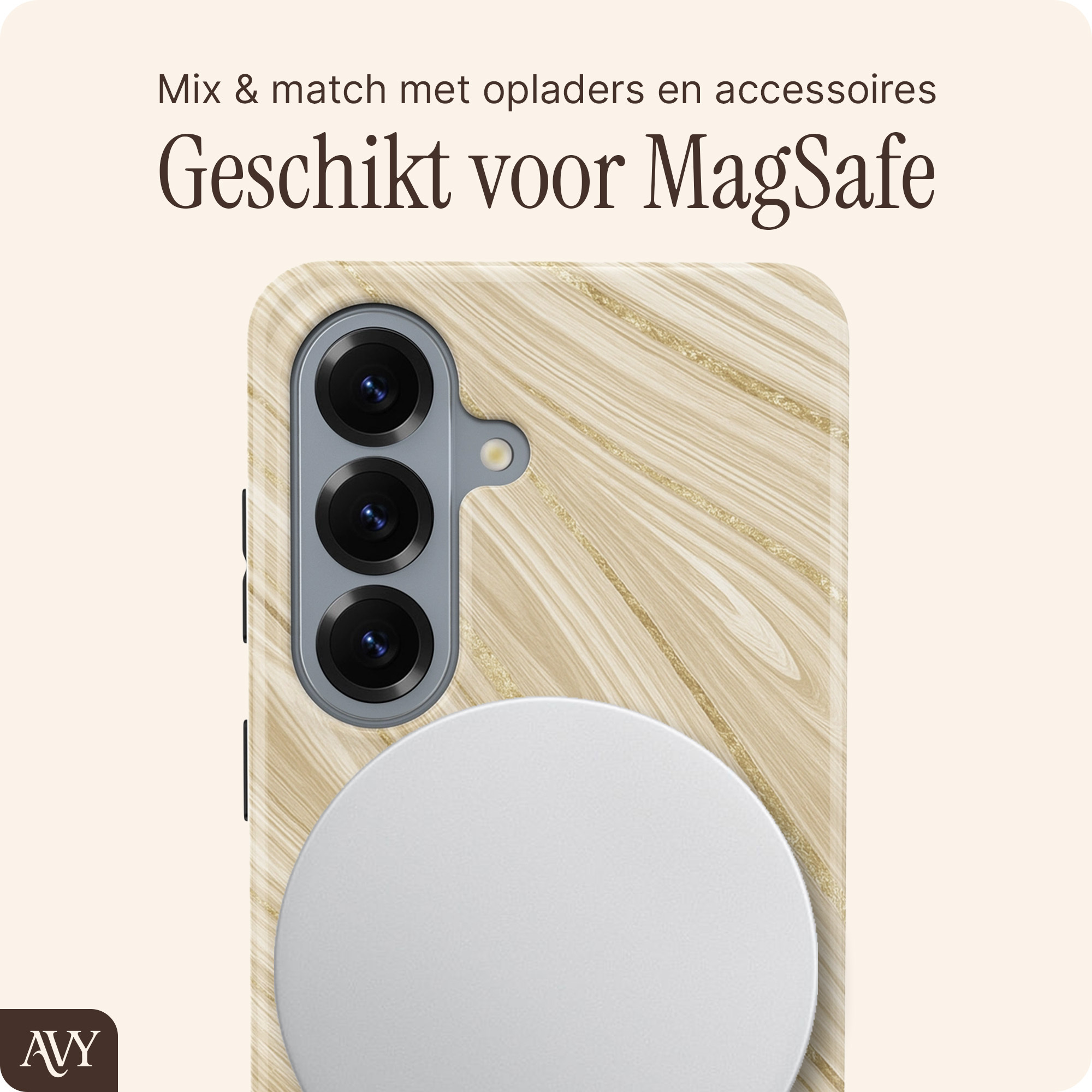 AVY Samsung Galaxy S26 Plus Hoesje MagSafe Back Cover Aurum Gold afbeelding 7