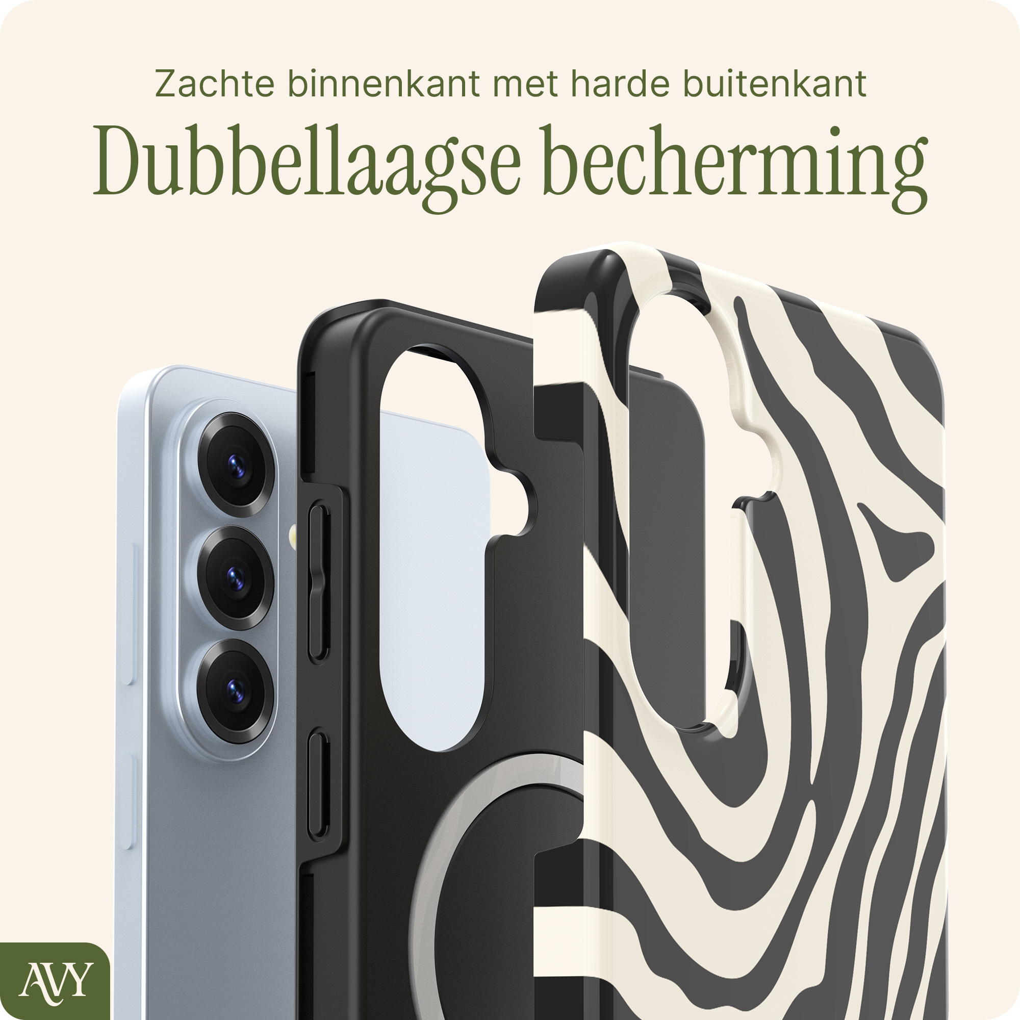 AVY Samsung Galaxy S26 Plus Hoesje MagSafe Back Cover Serengeti Zebra afbeelding 6