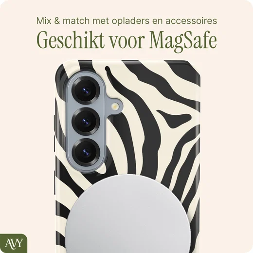 AVY Samsung Galaxy S26 Plus Hoesje MagSafe Back Cover Serengeti Zebra afbeelding 7