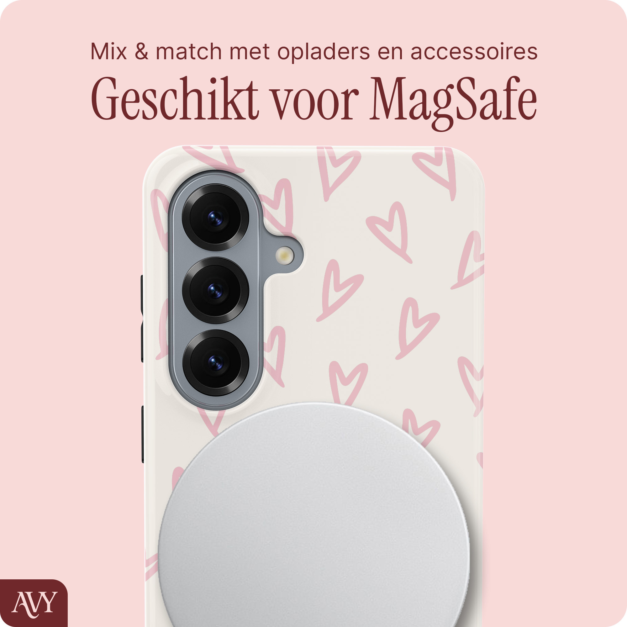 AVY Samsung Galaxy S26 Plus Hoesje MagSafe Back Cover Cupid Blush afbeelding 7