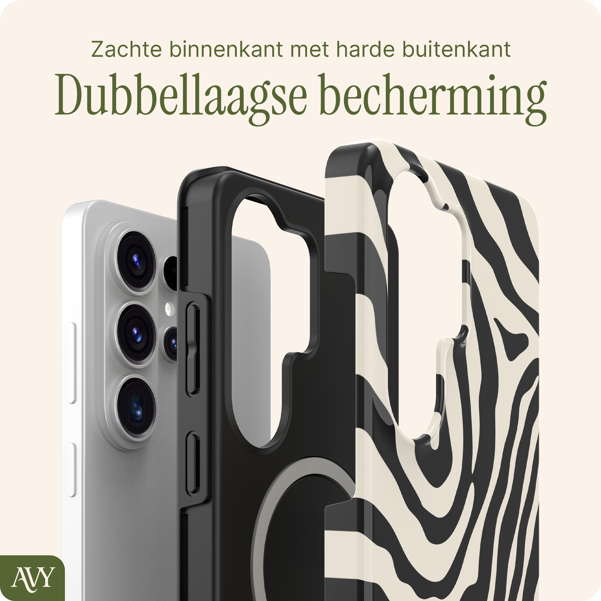 AVY Samsung Galaxy S26 Ultra Hoesje MagSafe Back Cover Serengeti Zebra afbeelding 6