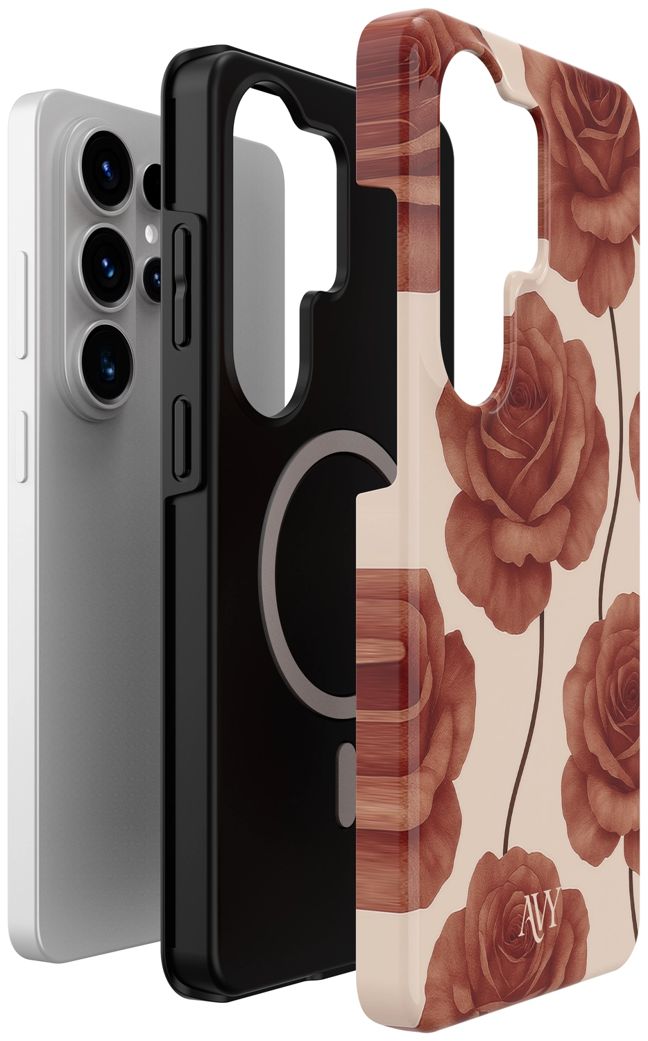 AVY Samsung Galaxy S26 Ultra Hoesje MagSafe Back Cover Botanique Roses afbeelding 8