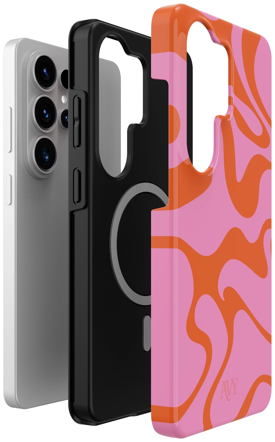 AVY Samsung Galaxy S26 Ultra Hoesje MagSafe Back Cover Rosé Twist afbeelding 9