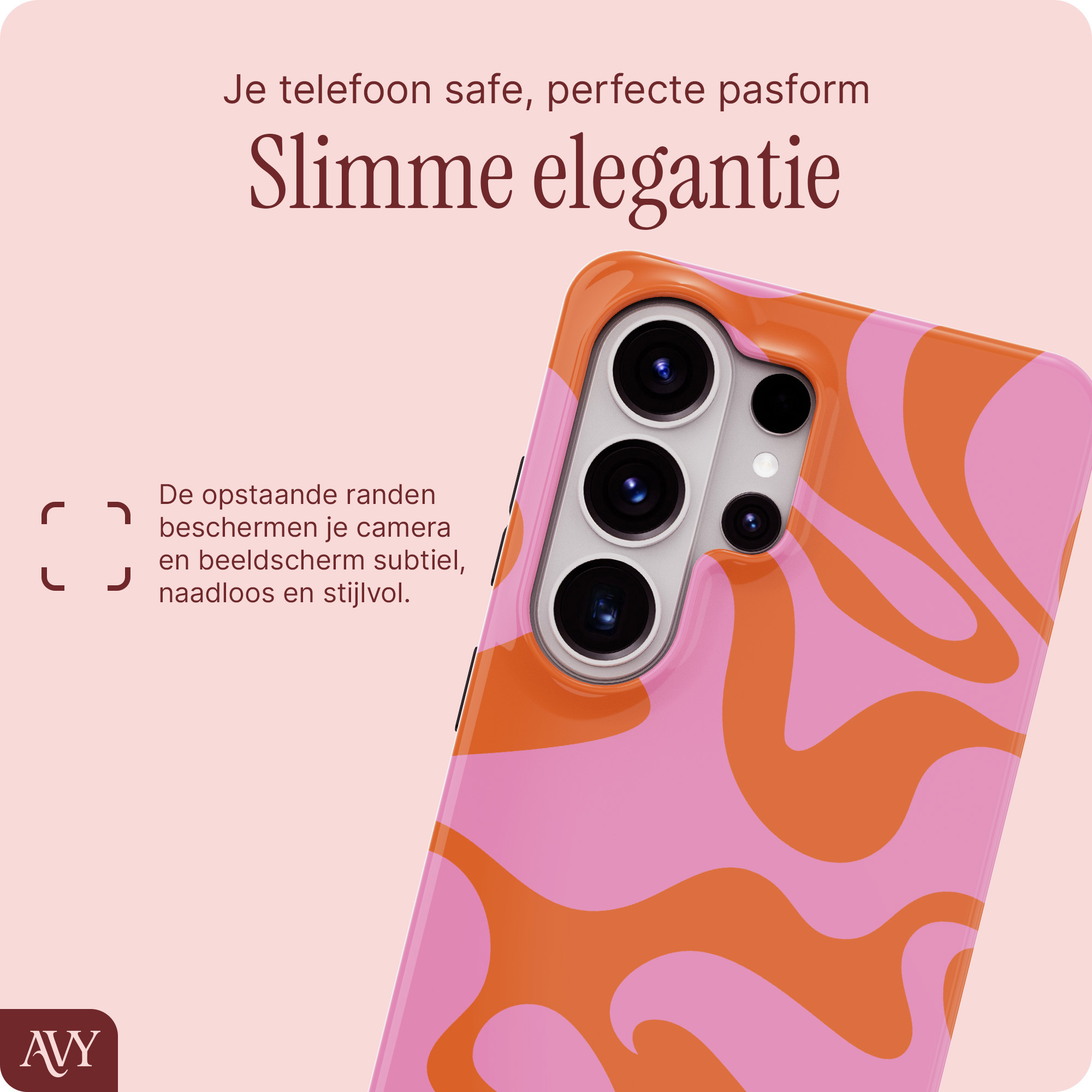AVY Samsung Galaxy S26 Ultra Hoesje MagSafe Back Cover Rosé Twist afbeelding 7