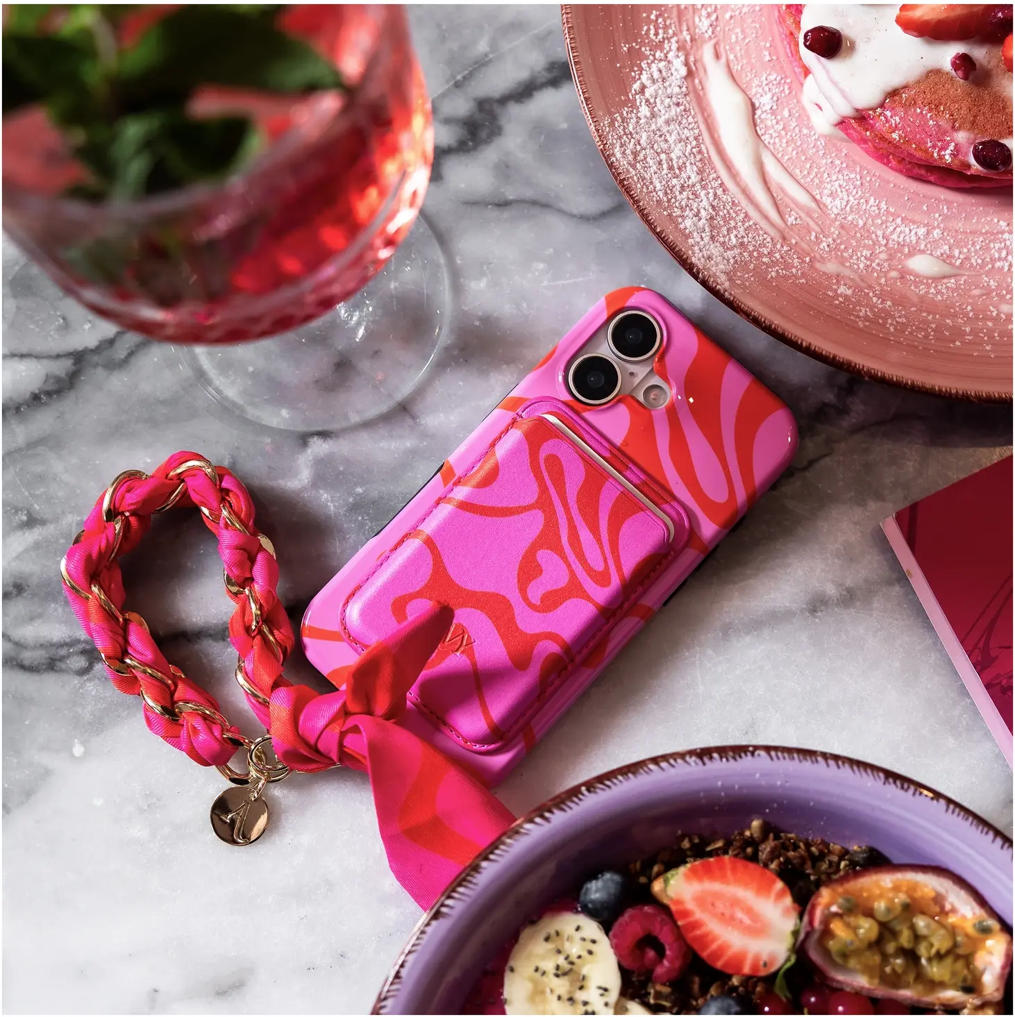 AVY Samsung Galaxy S26 Ultra Hoesje MagSafe Back Cover Rosé Twist afbeelding 3