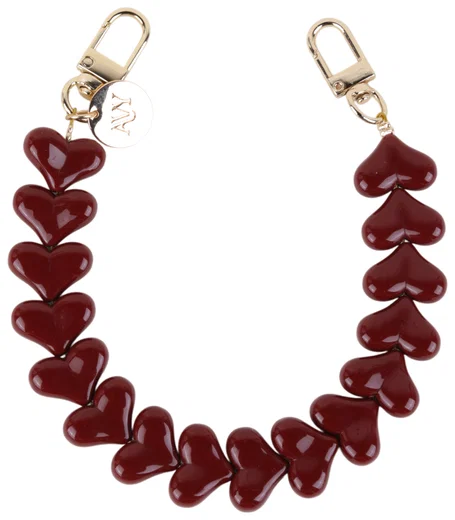 AVY Universele Hartjes Armband Polsband Telefoonkoord (30CM) Cupid Burgundy afbeelding 1