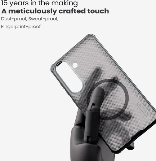 Nillkin Frosted Shield Samsung S26 Hoesje MagSafe Back Cover Transparant Zwart afbeelding 5