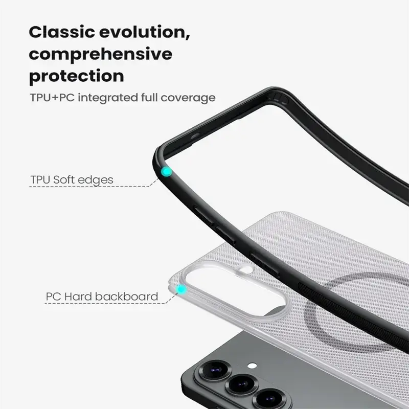Nillkin Frosted Shield Samsung Galaxy S26 Plus Hoesje MagSafe Transparant Zwart afbeelding 9