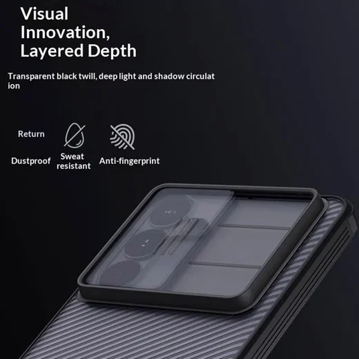 Nillkin CamShield Samsung Galaxy S26 Plus Hoesje Camera Slider Transparant Zwart afbeelding 14