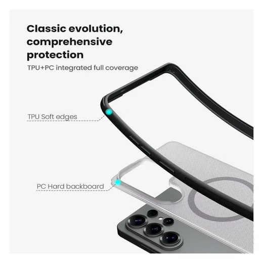 Nillkin Frosted Shield Samsung S26 Ultra Hoesje MagSafe Transparant Zwart afbeelding 8