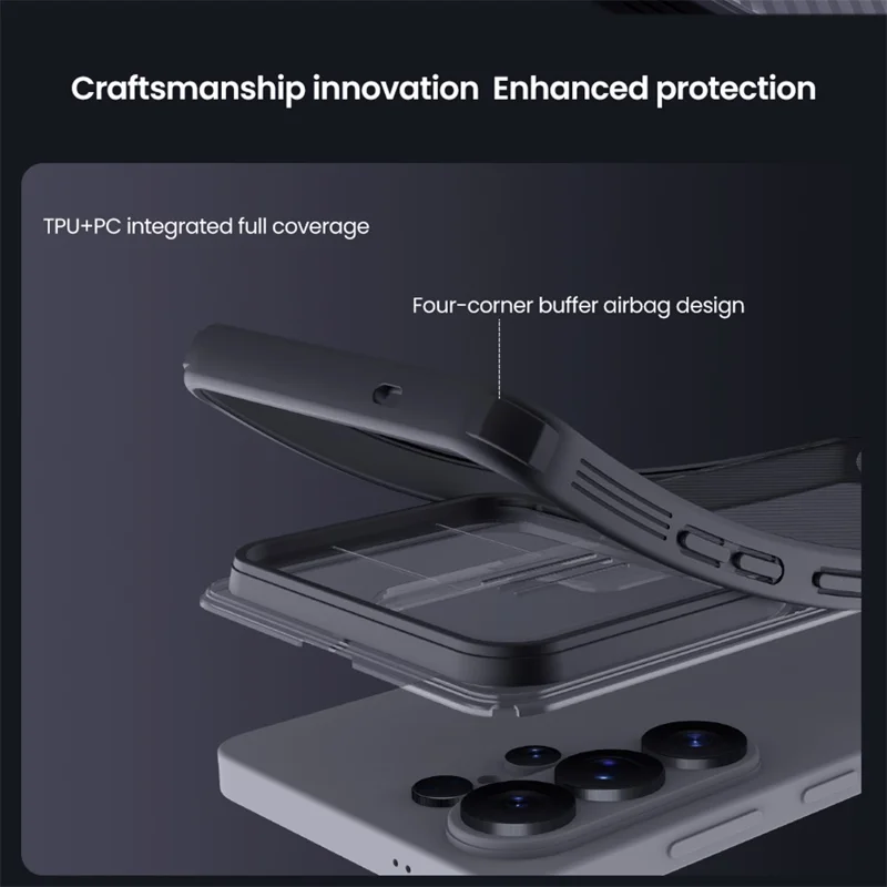 Nillkin CamShield Samsung Galaxy S26 Ultra Hoesje Camera Slider Clear Zwart afbeelding 8