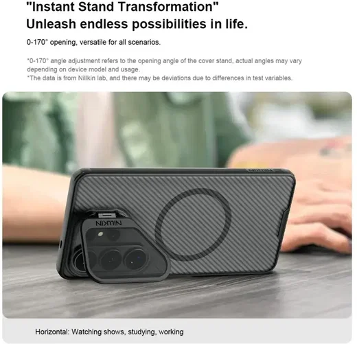 Nillkin CamShield Prop Samsung Galaxy S26 Ultra Hoesje MagSafe / Qi2 Zwart afbeelding 9