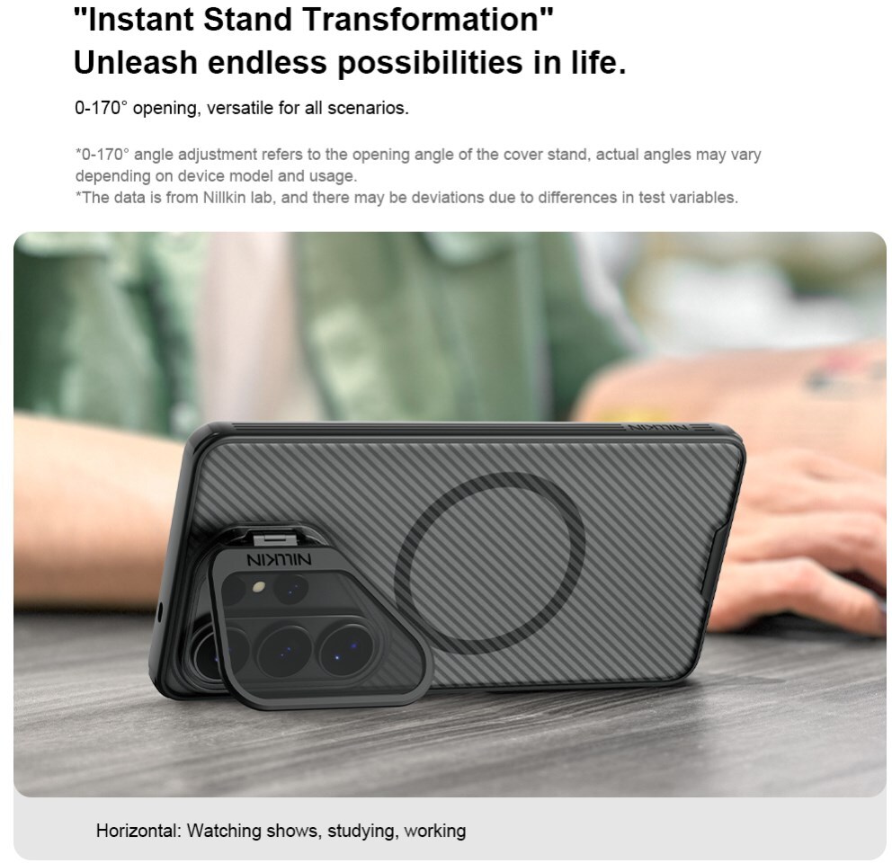 Nillkin CamShield Prop Samsung Galaxy S26 Ultra Hoes MagSafe Transparant Zwart afbeelding 7