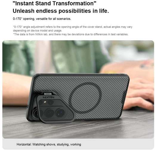 Nillkin CamShield Prop Samsung Galaxy S26 Ultra Hoes MagSafe Transparant Zwart afbeelding 7