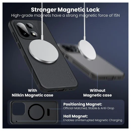 Nillkin Frosted Shield OnePlus 15 Hoesje MagSafe Back Cover Zwart afbeelding 8