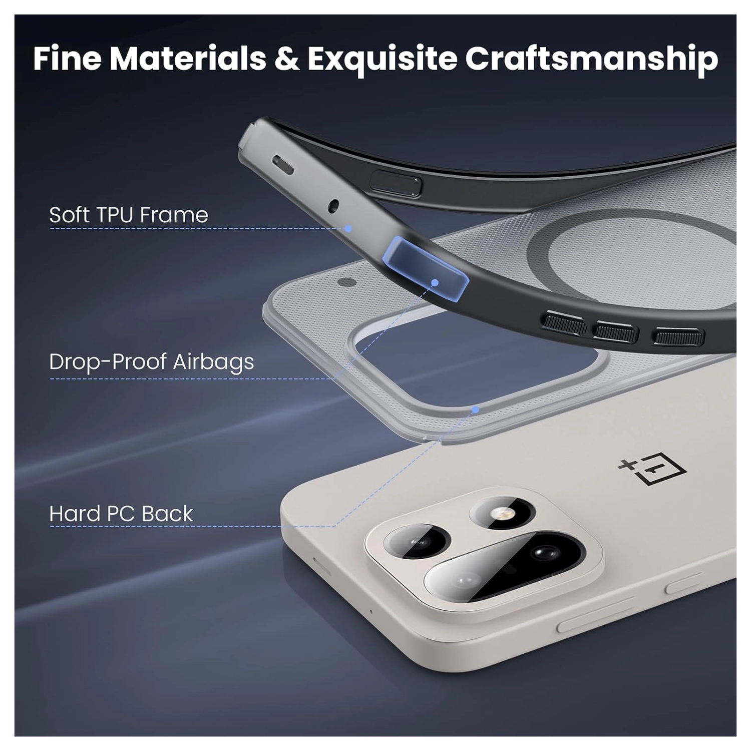 Nillkin Frosted Shield OnePlus 15 Hoesje MagSafe Back Cover Transparant Zwart afbeelding 5