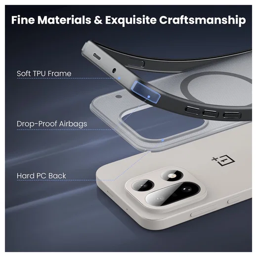 Nillkin Frosted Shield OnePlus 15 Hoesje MagSafe Back Cover Transparant Zwart afbeelding 5