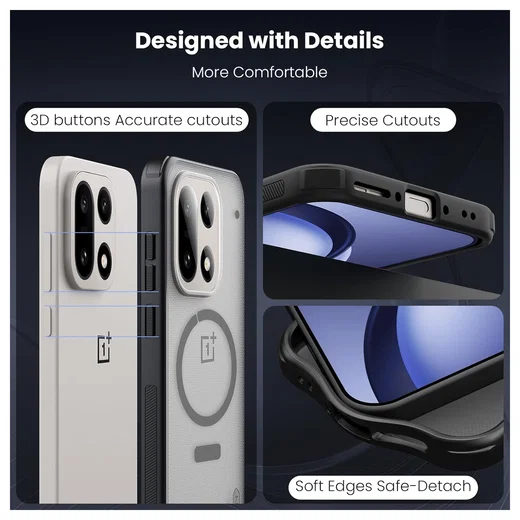 Nillkin Frosted Shield OnePlus 15 Hoesje MagSafe Back Cover Transparant Zwart afbeelding 6