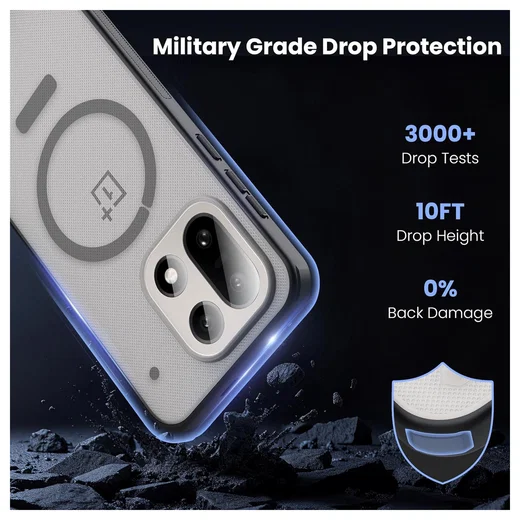 Nillkin Frosted Shield OnePlus 15 Hoesje MagSafe Back Cover Transparant Zwart afbeelding 3