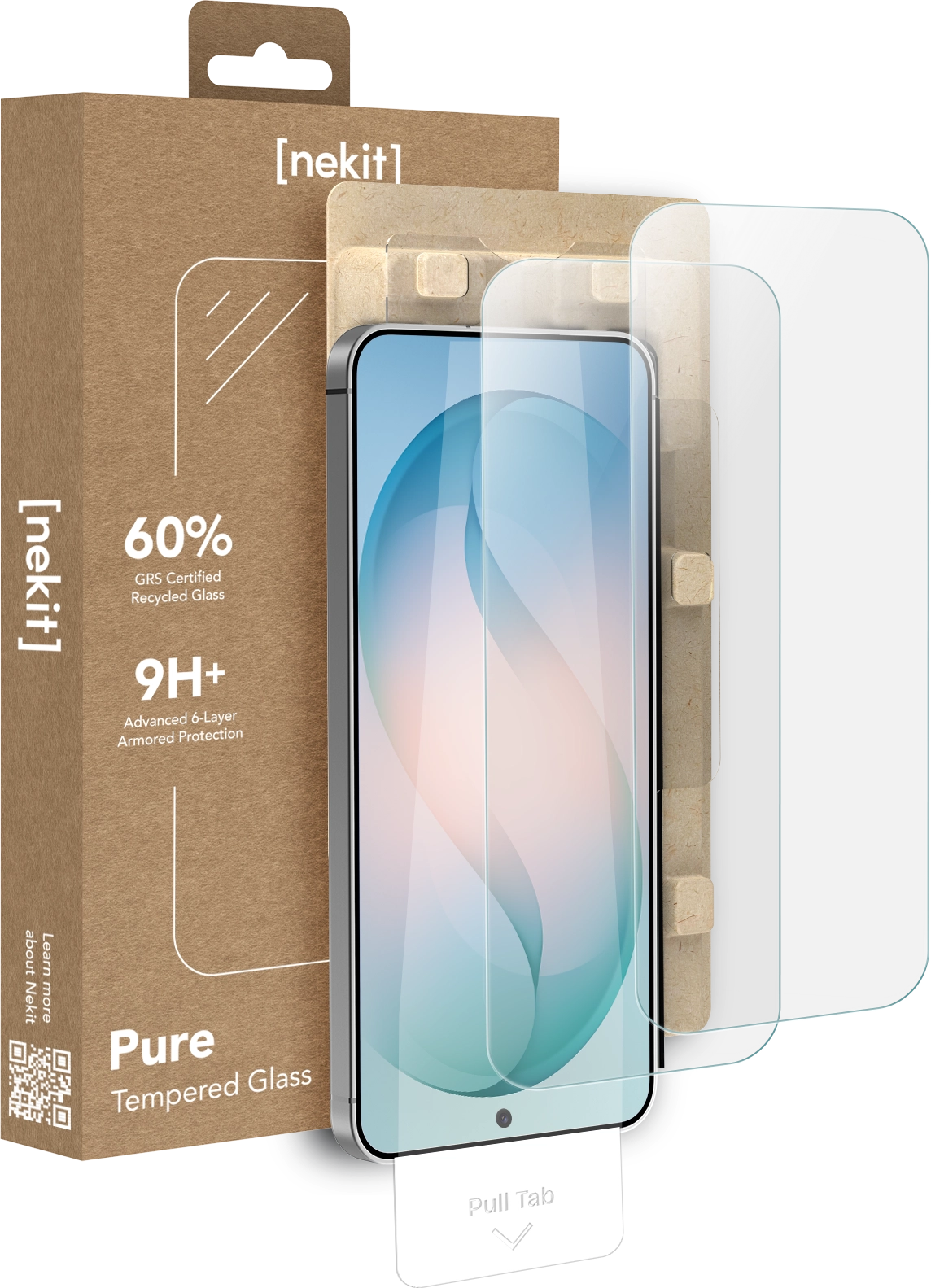 NEKIT Pure Samsung Galaxy S26 Tempered GRS Glass Installatiebox (2-Pack) afbeelding 1