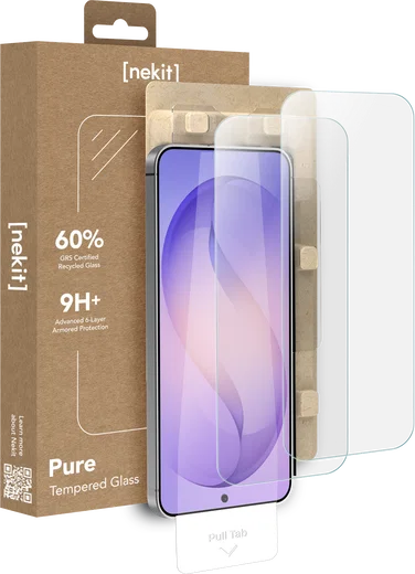 NEKIT Pure Samsung Galaxy S26 Plus Tempered GRS Glass Installatiebox (2-Pack) afbeelding 1