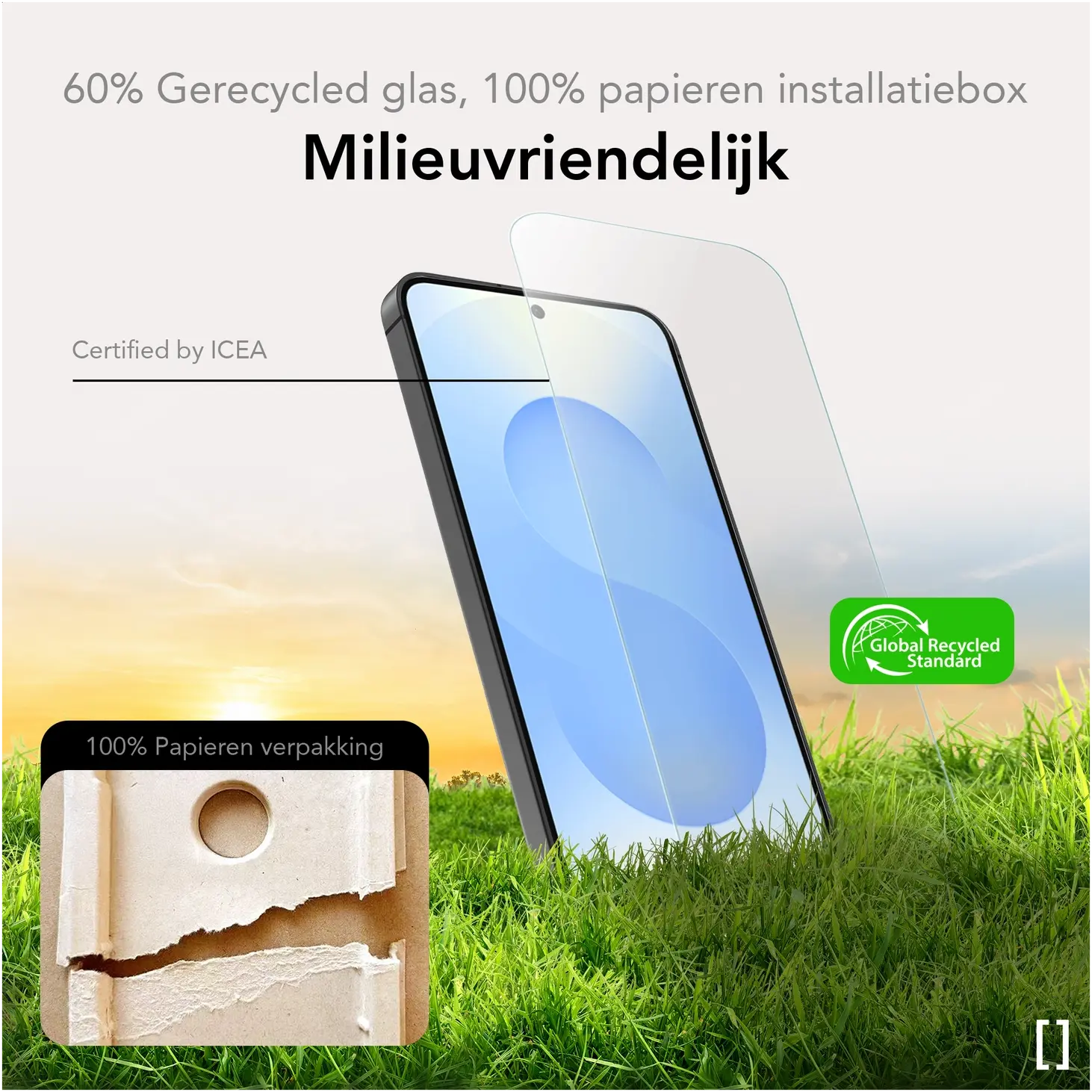NEKIT Pure Samsung Galaxy S26 Plus Tempered GRS Glass Installatiebox (2-Pack) afbeelding 5