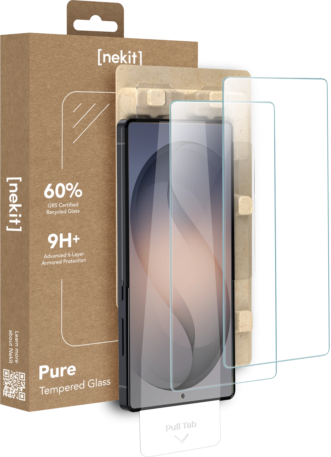 NEKIT Pure Samsung Galaxy S26 Ultra Tempered GRS Glass Installatiebox (2-Pack) afbeelding 1