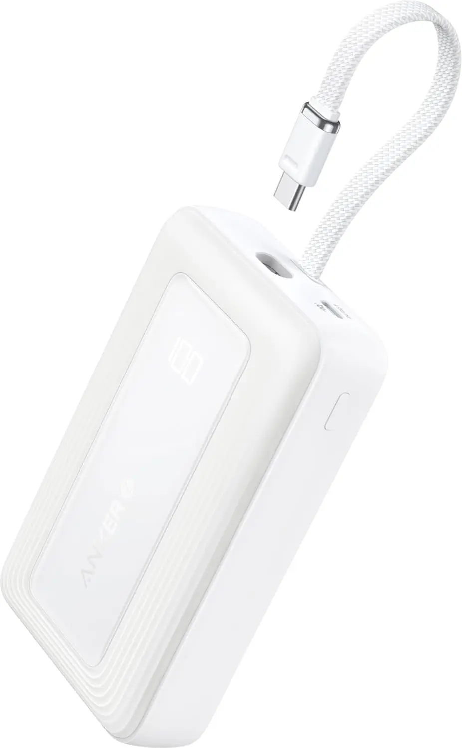 Anker Zolo 30W Powerbank met Ingebouwde Lanyard USB-C Kabel 20.000 mAh Wit afbeelding 1