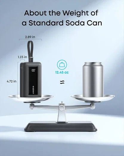 Anker Zolo 30W Powerbank met Ingebouwde Lanyard USB-C Kabel 20.000 mAh Wit afbeelding 7