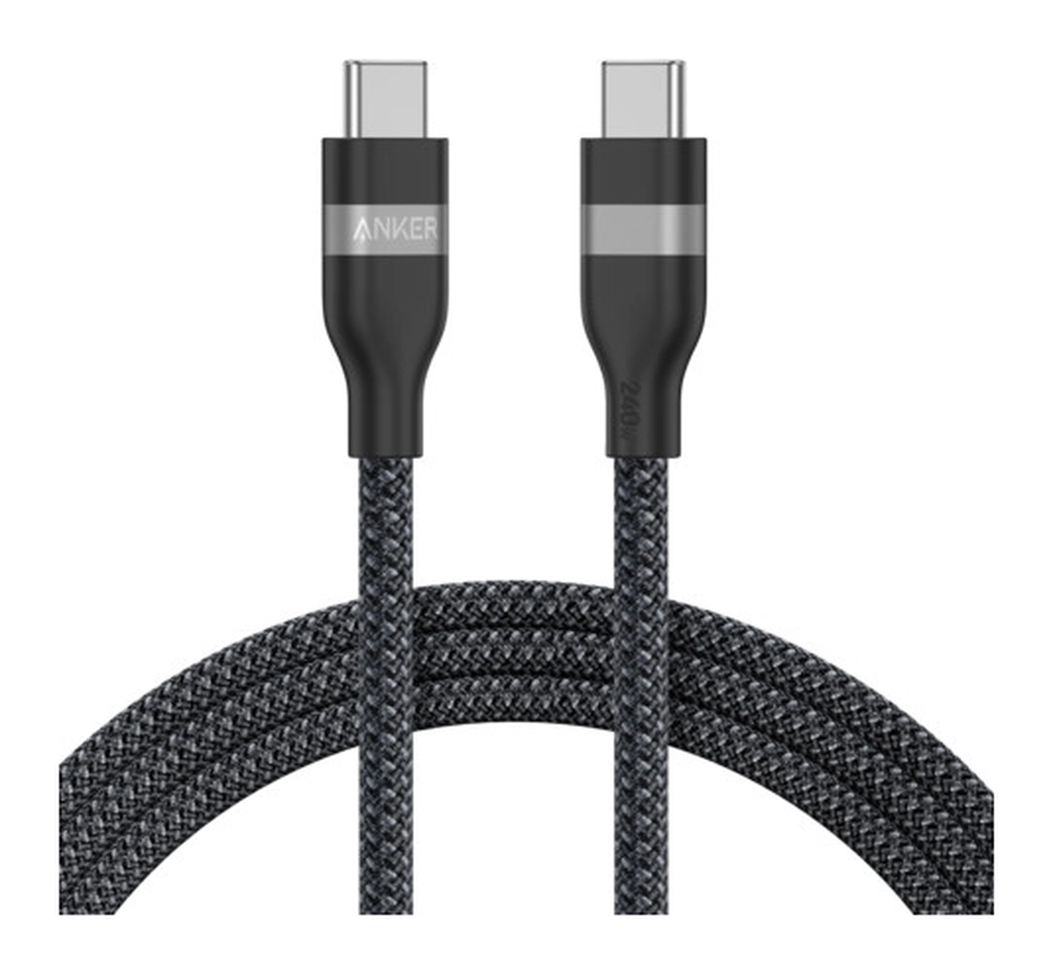 Anker Bio-Nylon (240W) USB-C naar USB-C Kabel Fast Charge 1.8M Zwart afbeelding 1