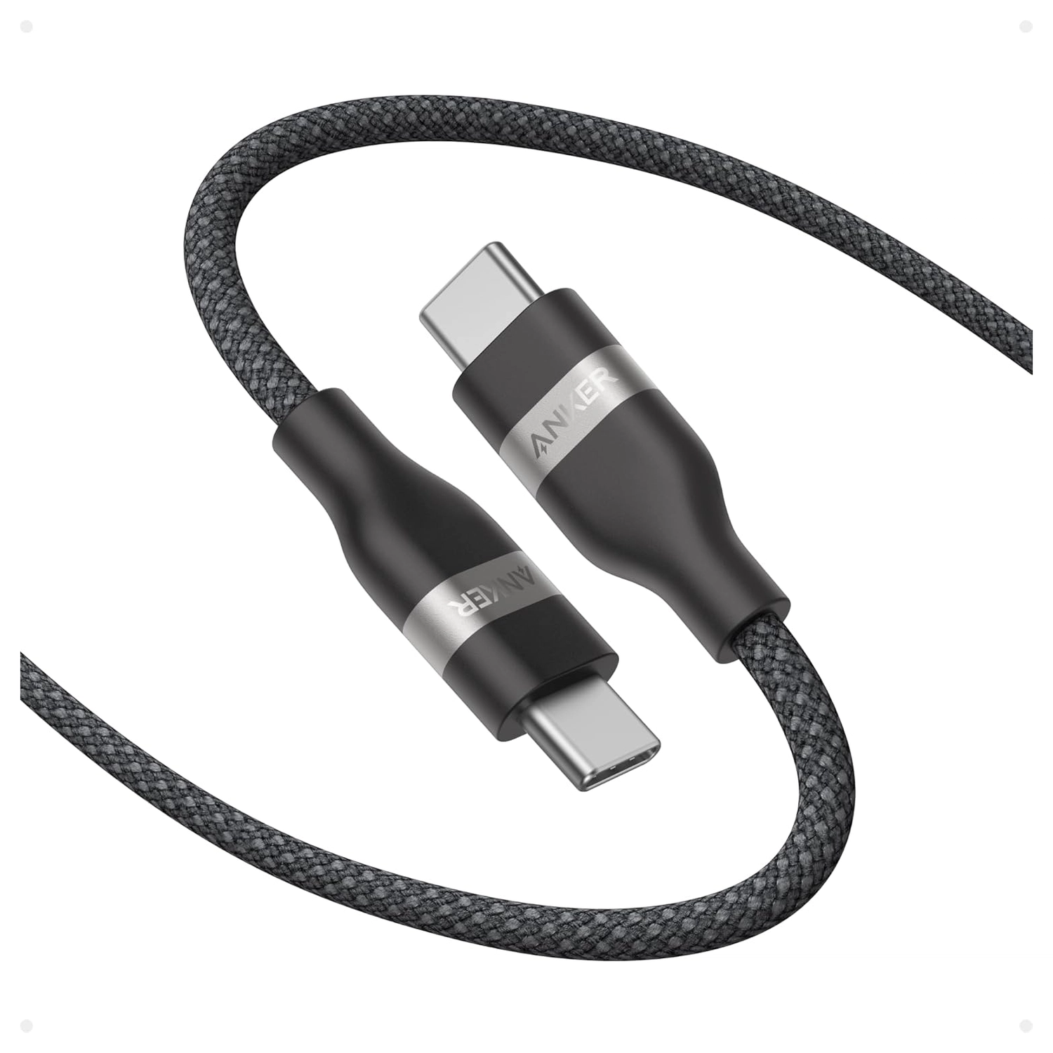Anker Bio-Nylon (240W) USB-C naar USB-C Kabel Fast Charge 1.8M Zwart afbeelding 2