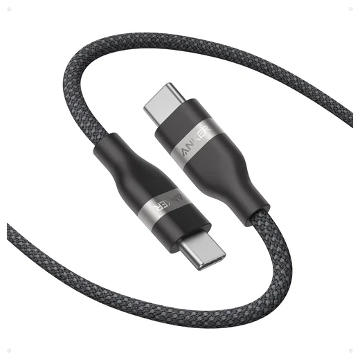 Anker Bio-Nylon (240W) USB-C naar USB-C Kabel Fast Charge 1.8M Zwart afbeelding 2