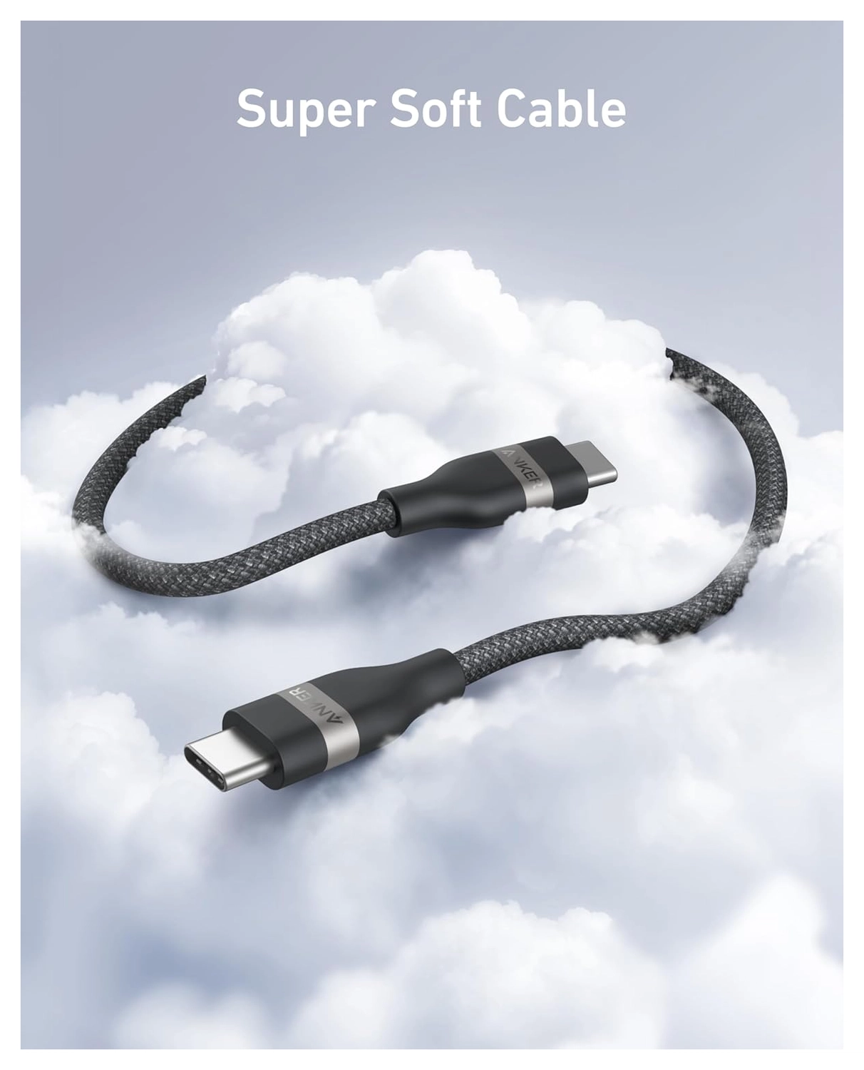 Anker Bio-Nylon (240W) USB-C naar USB-C Kabel Fast Charge 1.8M Zwart afbeelding 4