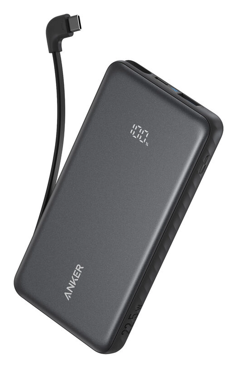 Anker Zolo (22.5W) Powerbank met Ingebouwde USB-C Kabel PD 10.000 mAh Zwart afbeelding 1