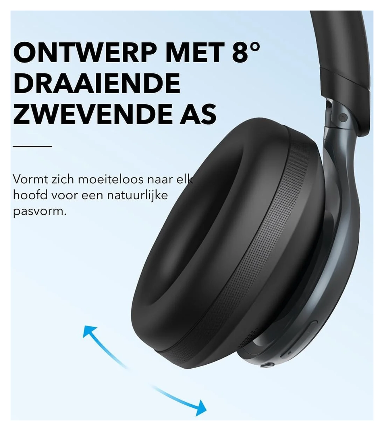 Anker SoundCore Space One Draadloze Koptelefoon Noise Cancelling Roze afbeelding 7