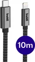 Buddi Flex USB-C naar Lightning Kabel 20W Fast Charge 10M Zwart