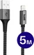 Buddi Flex USB-A naar Lightning Kabel 12W Fast Charge 5M Zwart