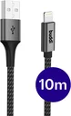 Buddi Flex USB-A naar Lightning Kabel 12W Fast Charge 10M Zwart