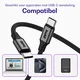 Buddi Flex USB-C naar USB-C Kabel 100W Super Fast Charge 5M Zwart afbeelding 3