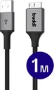 Buddi Flex USB-A naar Micro-B Kabel 12W Fast Charge 1M Zwart