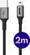 Buddi Flex USB-A naar Mini USB Kabel 12W Fast Charge 2M Zwart