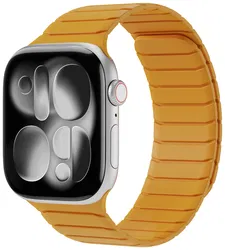 Buddi Fuse Magnetisch Apple Watch Bandje - 1-11/SE - 38/40/41/42MM Geel afbeelding