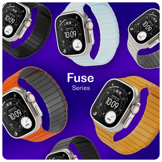 Buddi Fuse Magnetisch Apple Watch Bandje - 1-11/SE - 38/40/41/42MM Sterrenlicht afbeelding 11