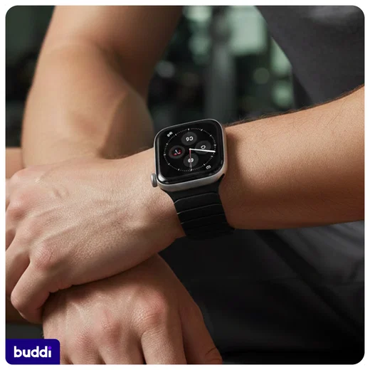 Buddi Fuse Magnetisch Apple Watch Bandje - 1-11/SE - 38/40/41/42MM Sterrenlicht afbeelding 7