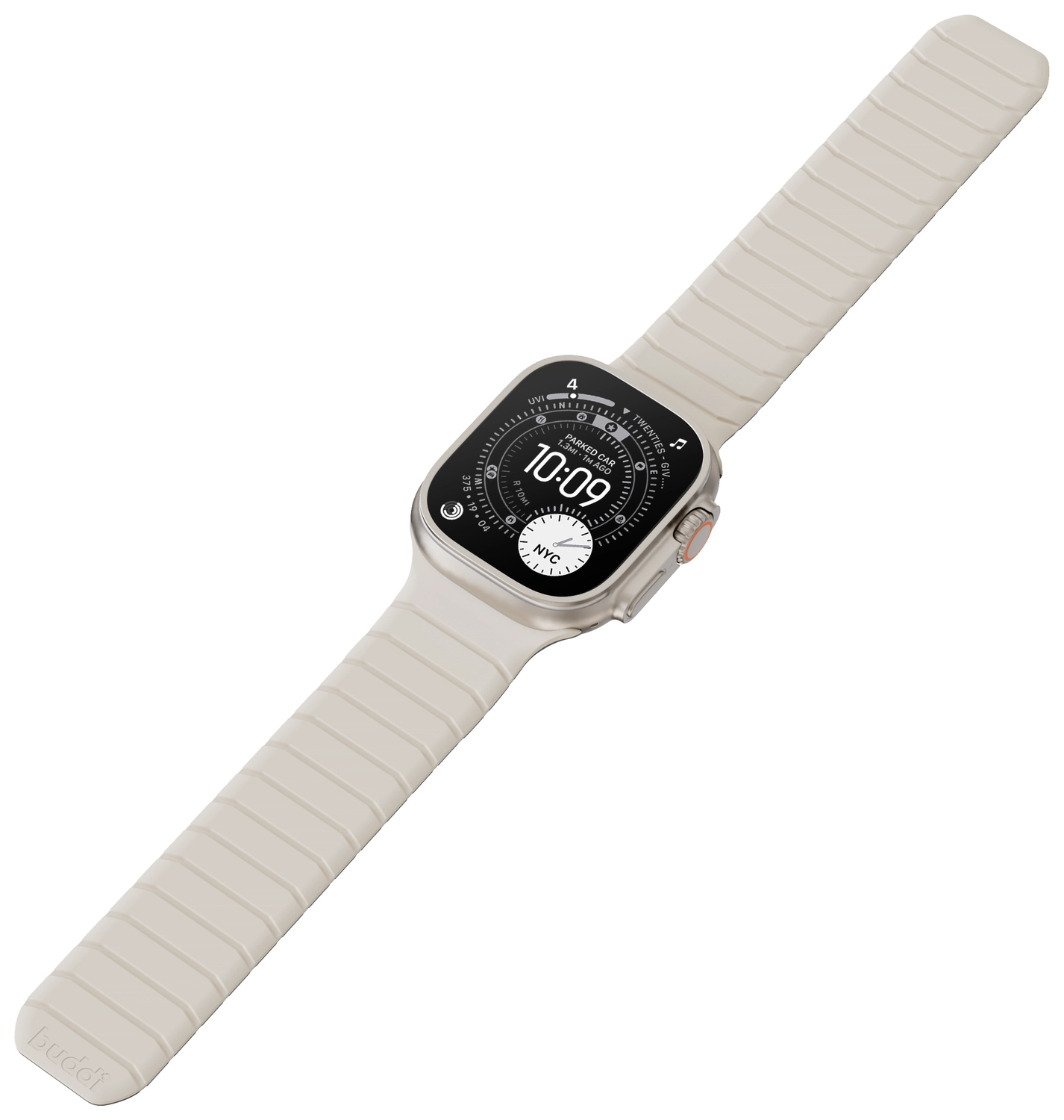 Buddi Fuse Magnetisch Apple Watch Bandje - 1-11/SE - 38/40/41/42MM Sterrenlicht afbeelding 15
